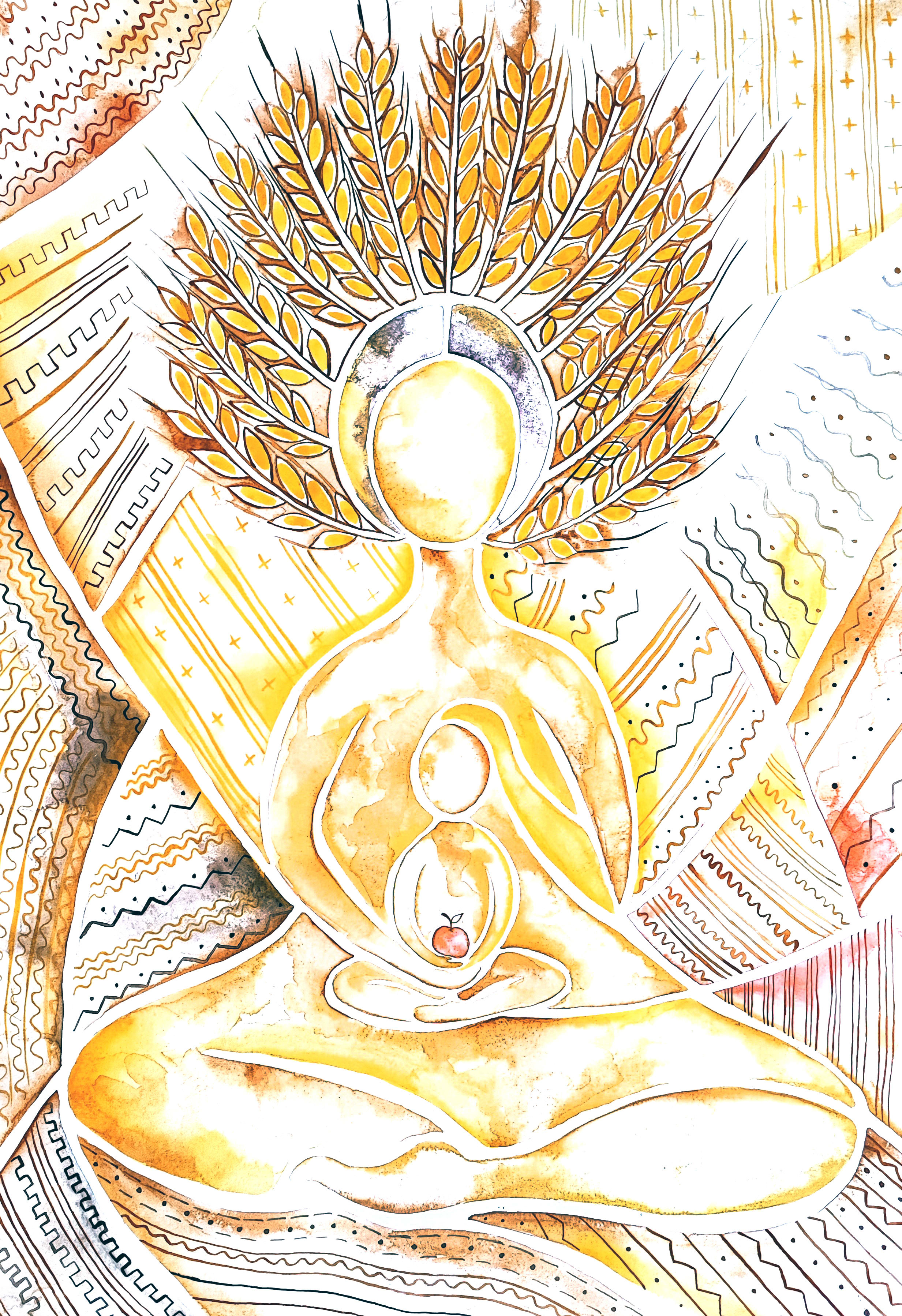 Метафорична карта з абстрактним пейзажем